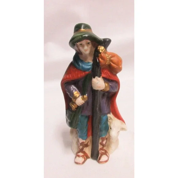 Scott's Porcelain Nativity Set 11 Piece Christmas Set with Wood Base Boxed - Picture 5 of 13